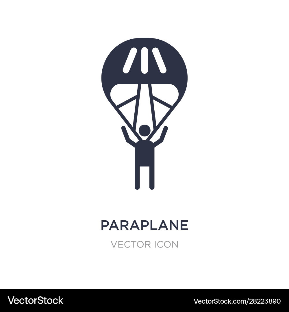 Paraplane icon on white background simple element vector image