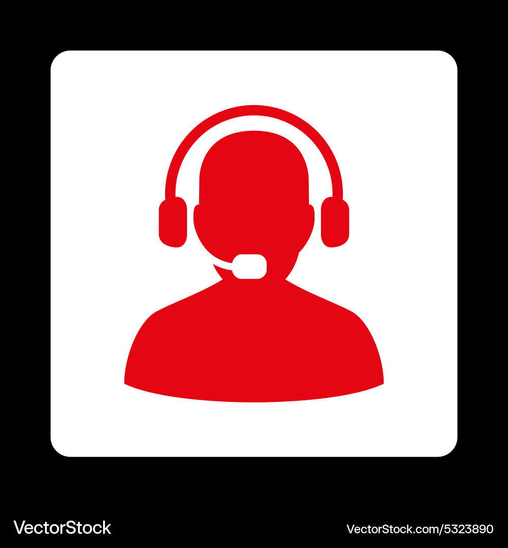 Receptionist icon from commerce buttons overcolor Vector Image