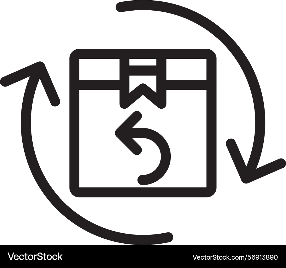 Return linear style icon design vector image