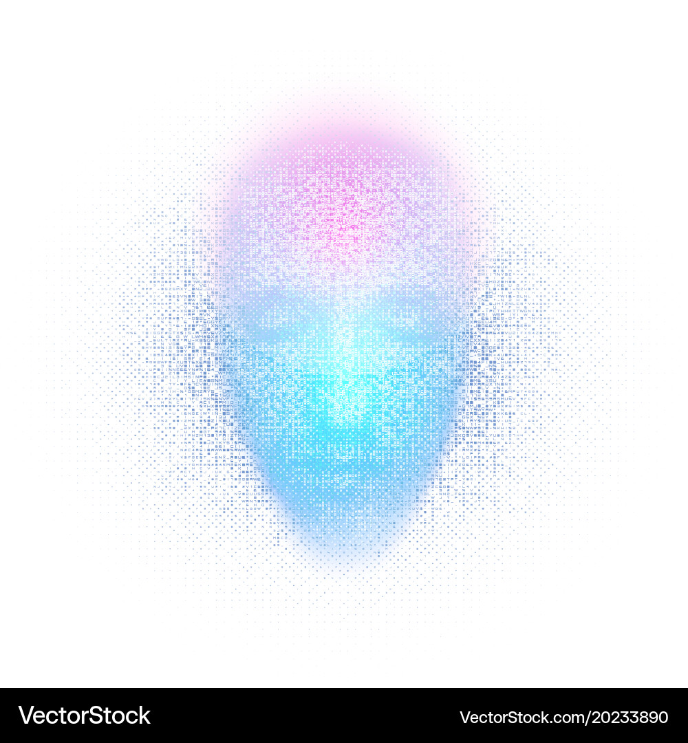 Robot Face with Numerical Display vector image