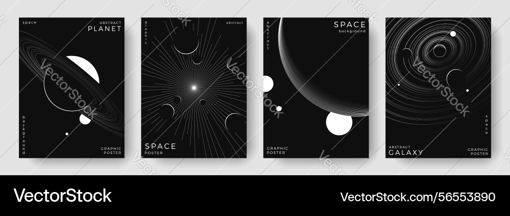 Set of abstract space astronomy backgrounds Set of abstract space astronomy backgrounds vector image