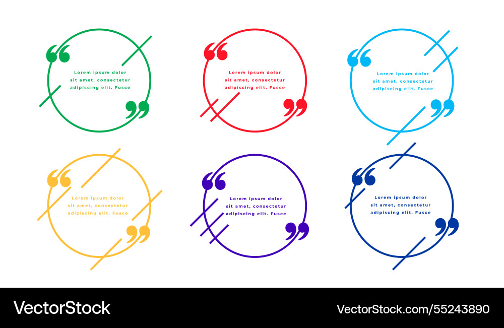 Set of double inverted bubble frame template Vector Image