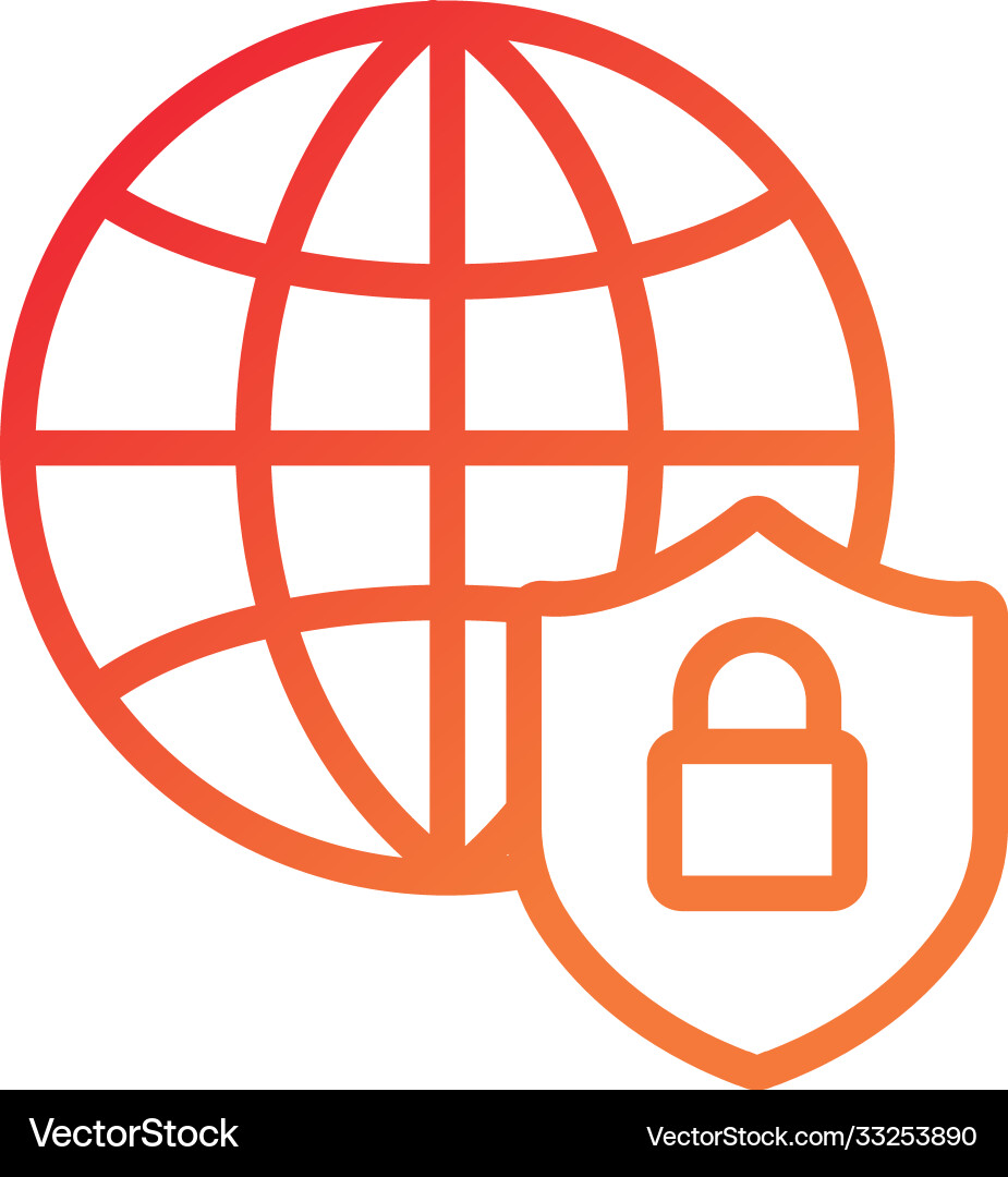 Shield secure with sphere browser and padlock Shield secure with sphere browser and padlock vector image