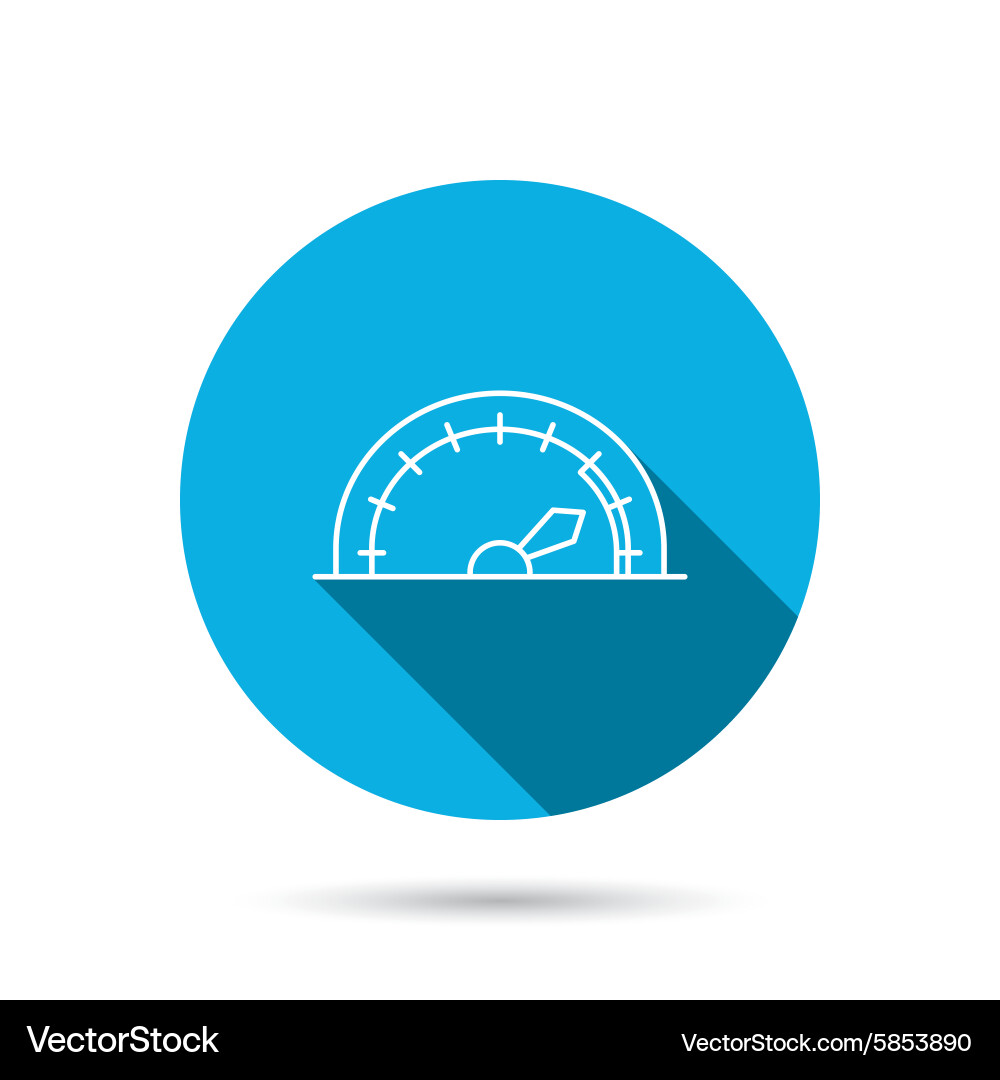 Speedometer icon speed tachometer with arrow vector image