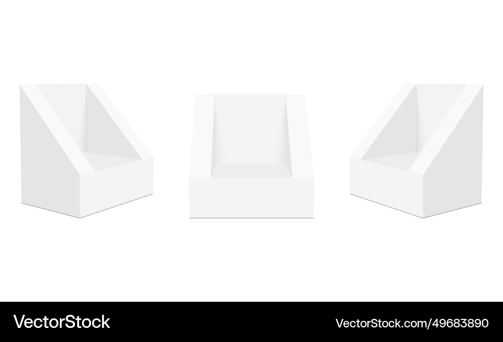Triangle display boxes mockups Triangle display boxes mockups vector image