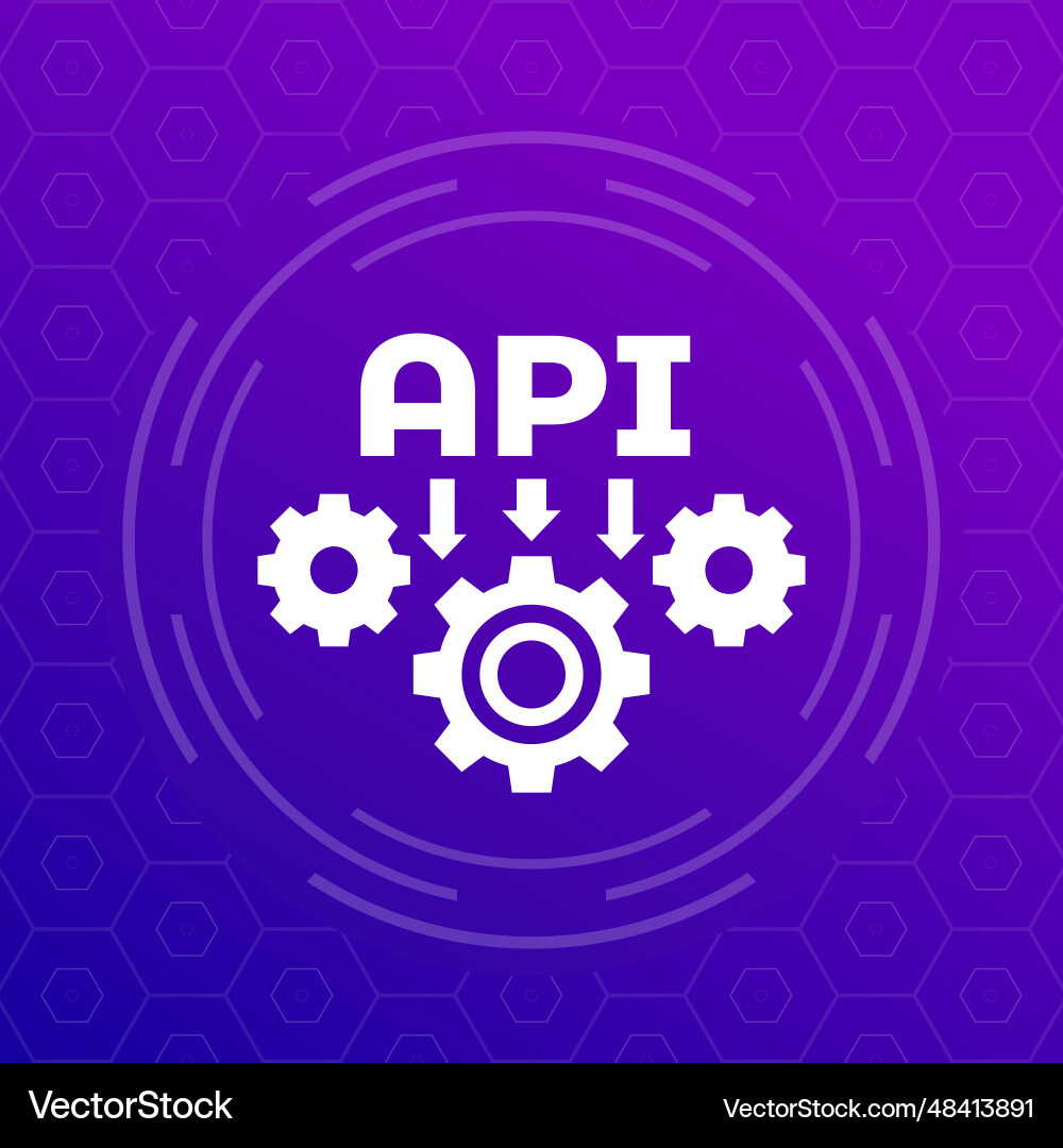 Api icon for apps and web Vector Image