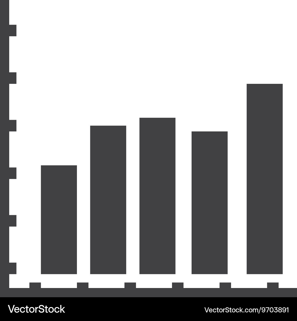 Bar Graph Icon - Simple Chart vector image