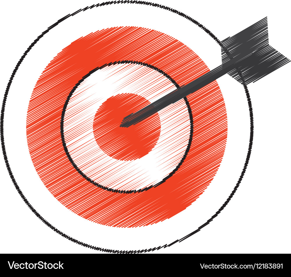 Dartboard target game vector image