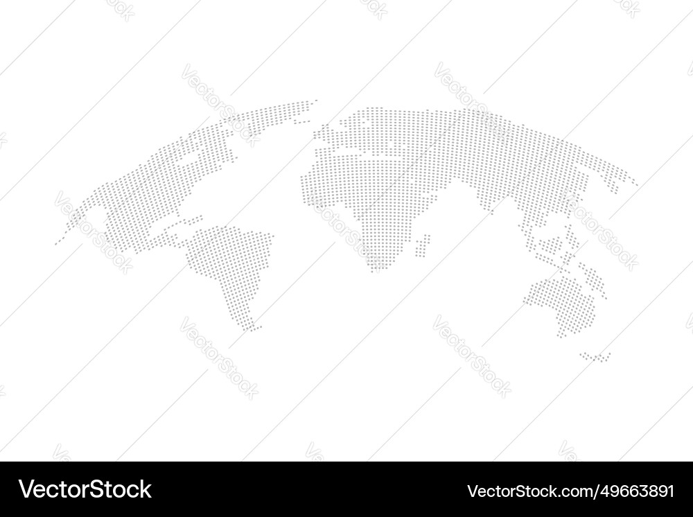 Digital dotted world map background design Digital dotted world map background design vector image