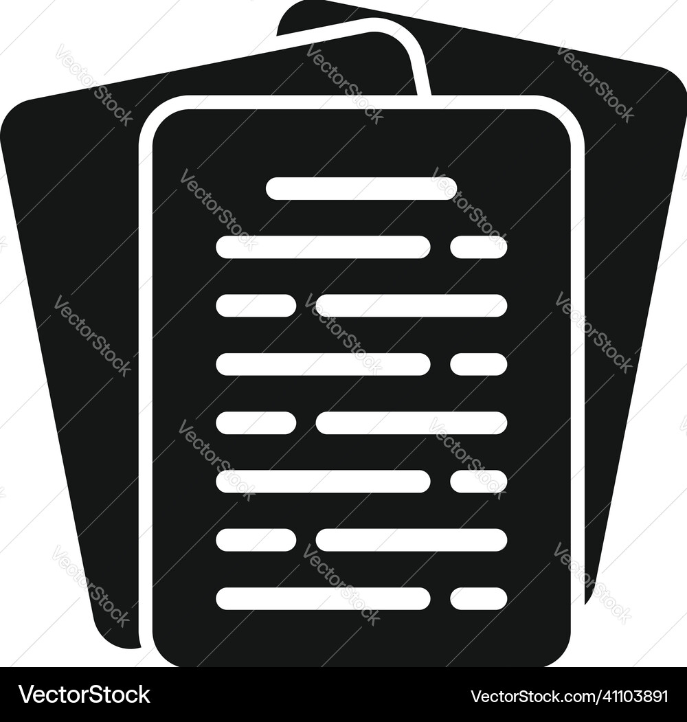 Document report icon simple business paper Document report icon simple business paper vector image