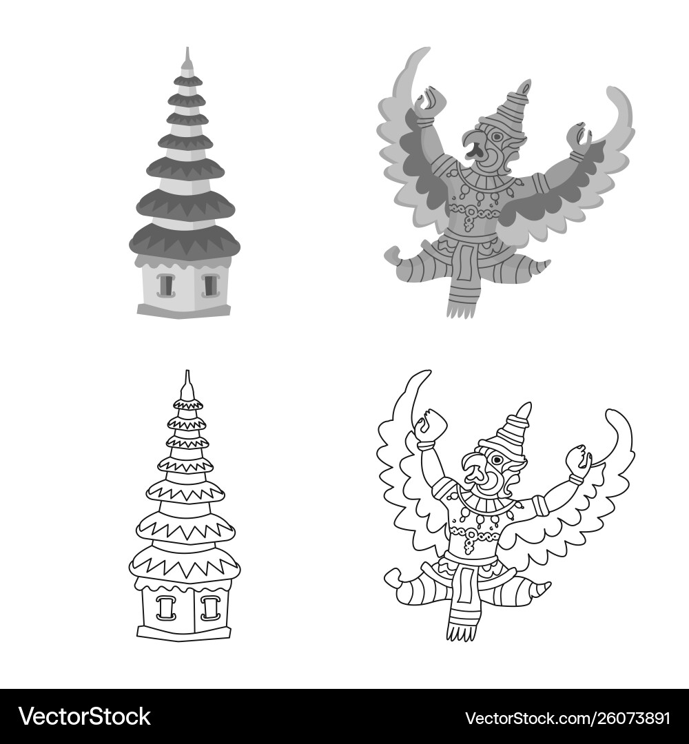 Isolated object and travel symbol collection Vector Image