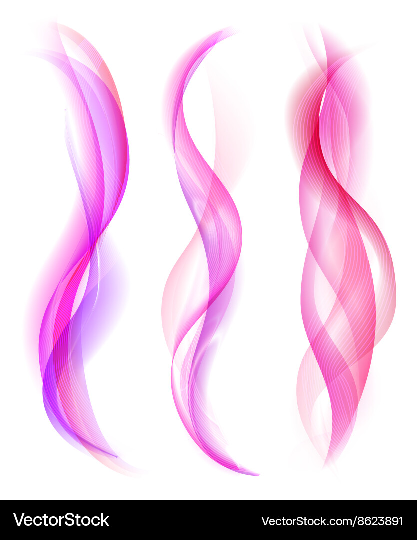 Pink Smoke Waves - Abstract Background Vector Image