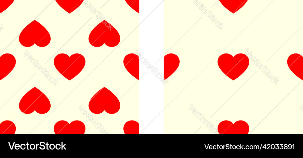 Seamless repeatable heart shape icon pattern Vector Image