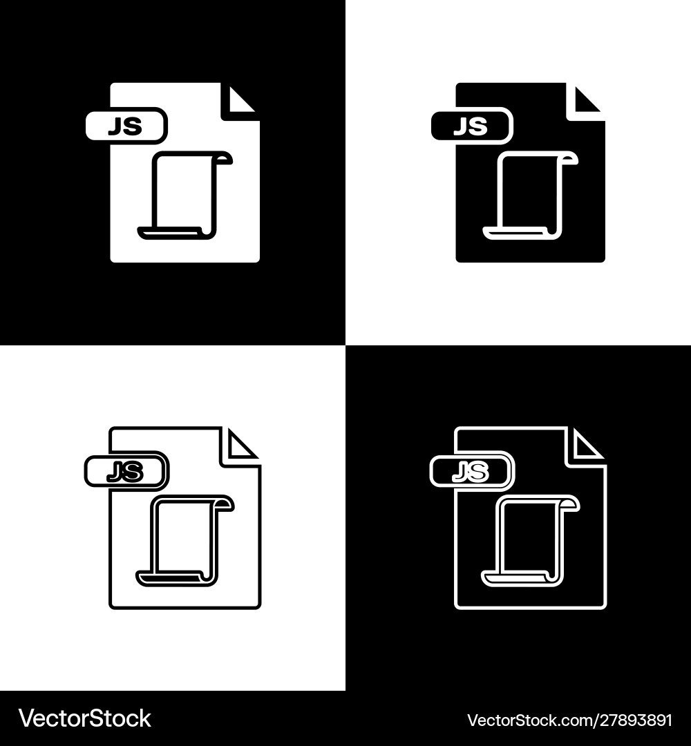 Set js file document download button icon Set js file document download button icon vector image
