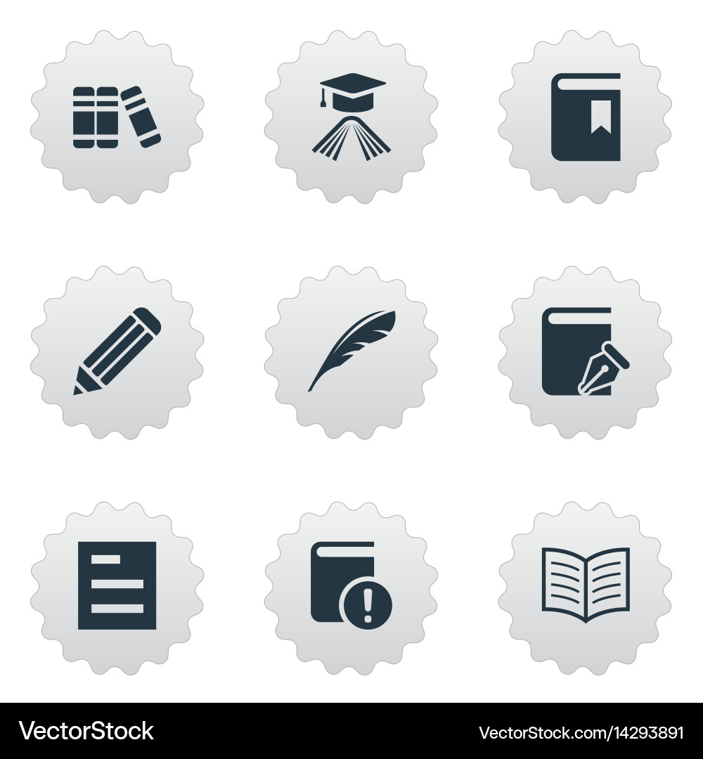 Set of simple knowledge icons Vector Image