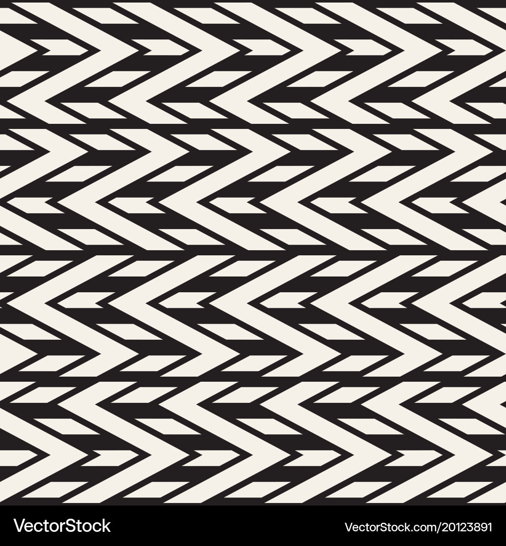 Zigzag Line Pattern - Monochrome vector image