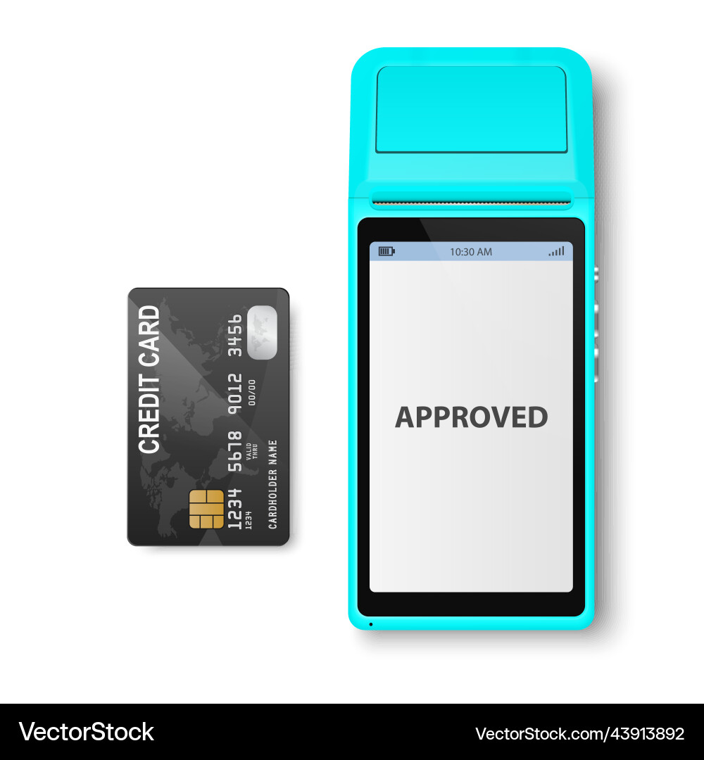 3d nfc payment machine with approved status 3d nfc payment machine with approved status vector image