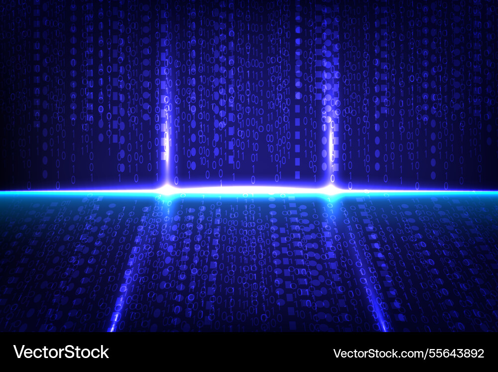 Abstract big data technology binary code random vector image