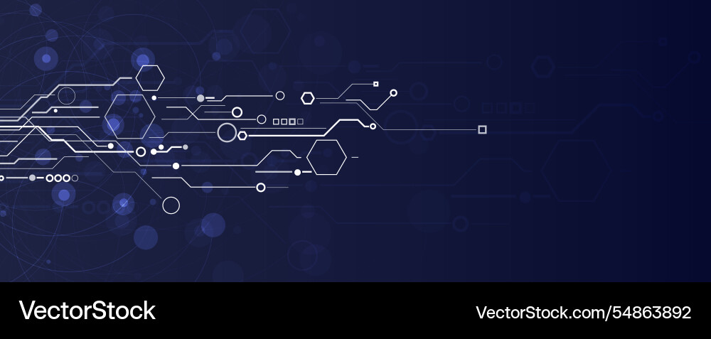 Abstract technology and science circuit background vector image