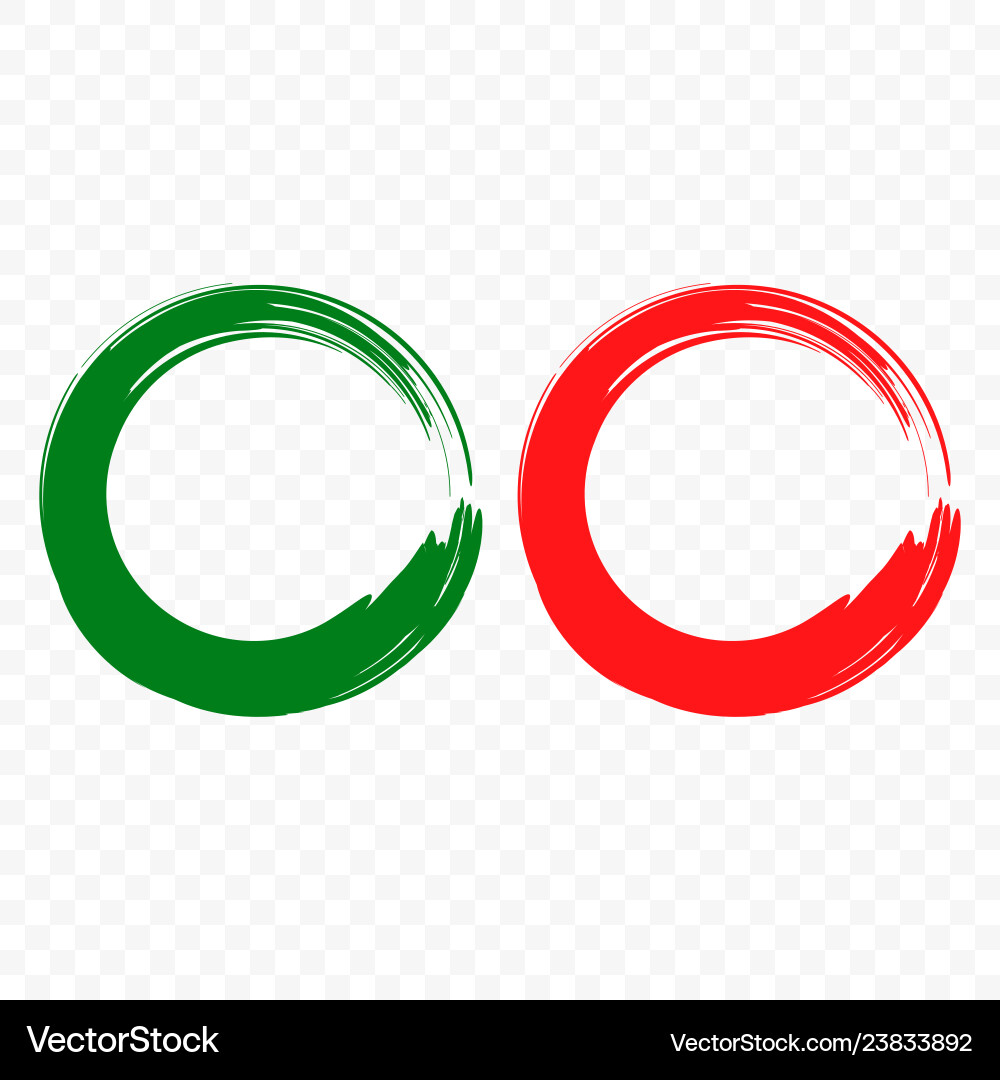 Acceptance and rejection symbol buttons Acceptance and rejection symbol buttons vector image