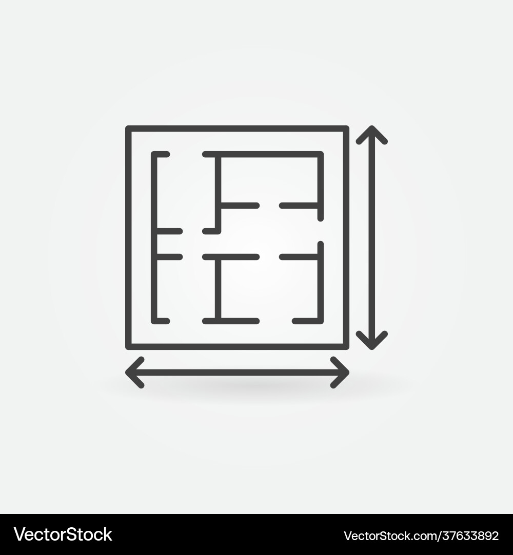 Blueprint with Arrows - Construction Plan vector image