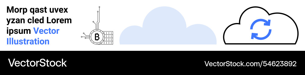 Cloud synchronization graphic with tech elements Cloud synchronization graphic with tech elements vector image