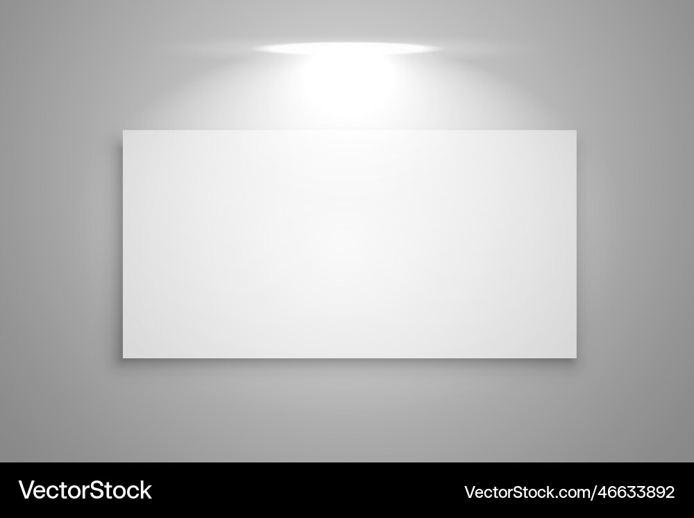 Display gallery frame with focus light background Vector Image