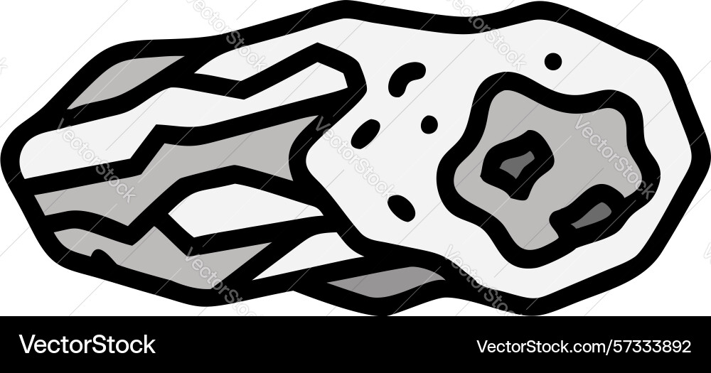 Exploding comet or asteroid in cosmic space vector image
