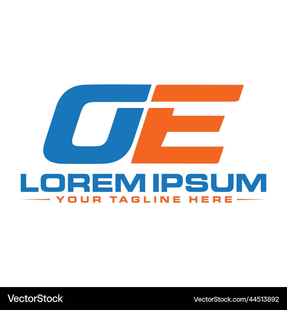 Kreative qe Buchstaben Logo Design Kreative qe Buchstaben Logo Design vektorbild