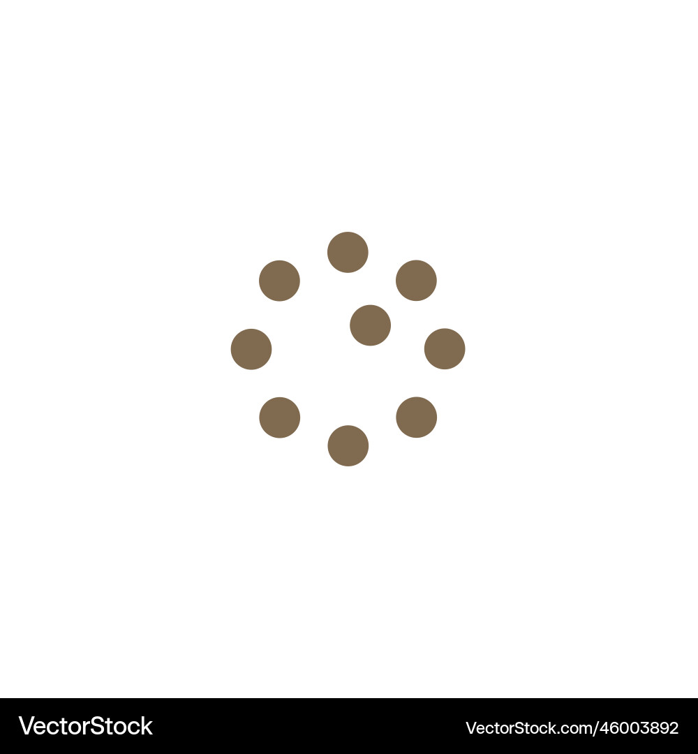Logo-Symbol runde Form erste Punkte o Vektorbild