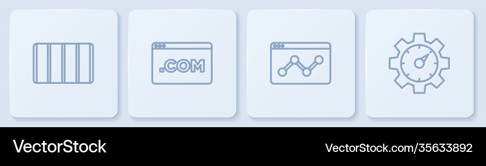 Set line color palette guide website statistic Set line color palette guide website statistic vector image