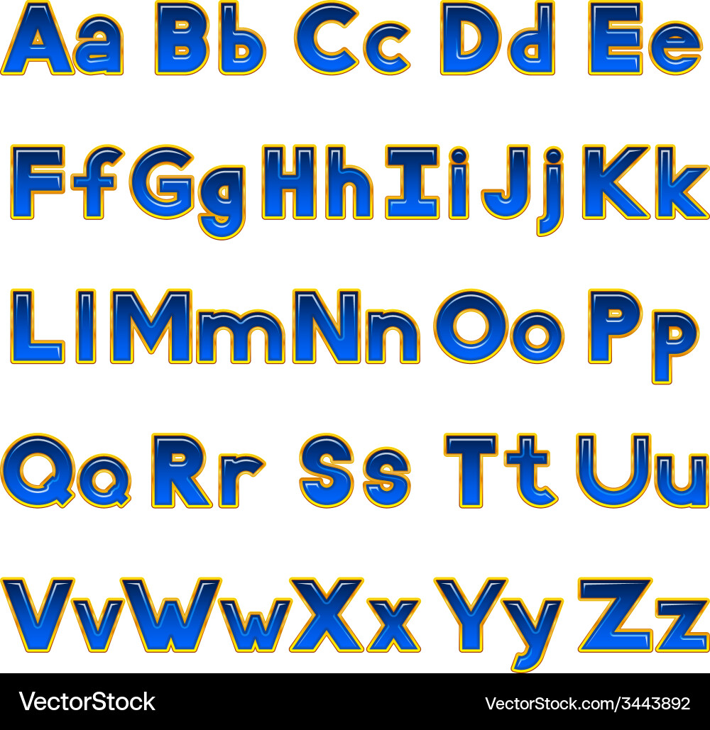 Set of letters buttons Vector Image