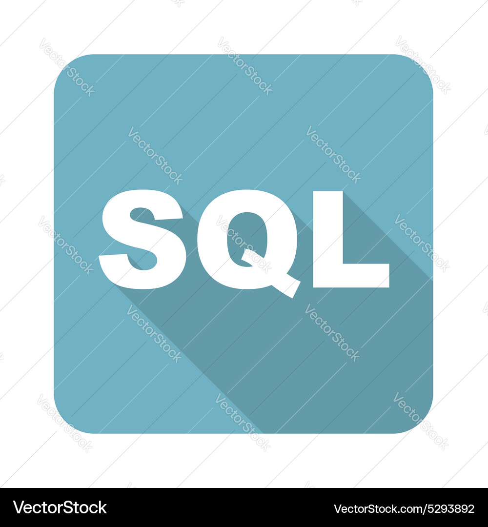 Square sql icon vector image