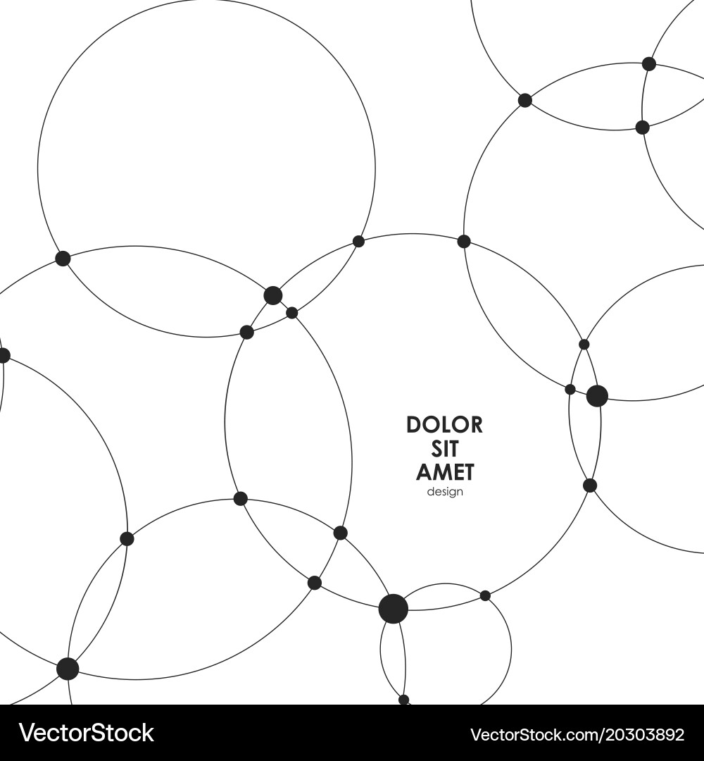 Technology abstract dot and circle connection vector image