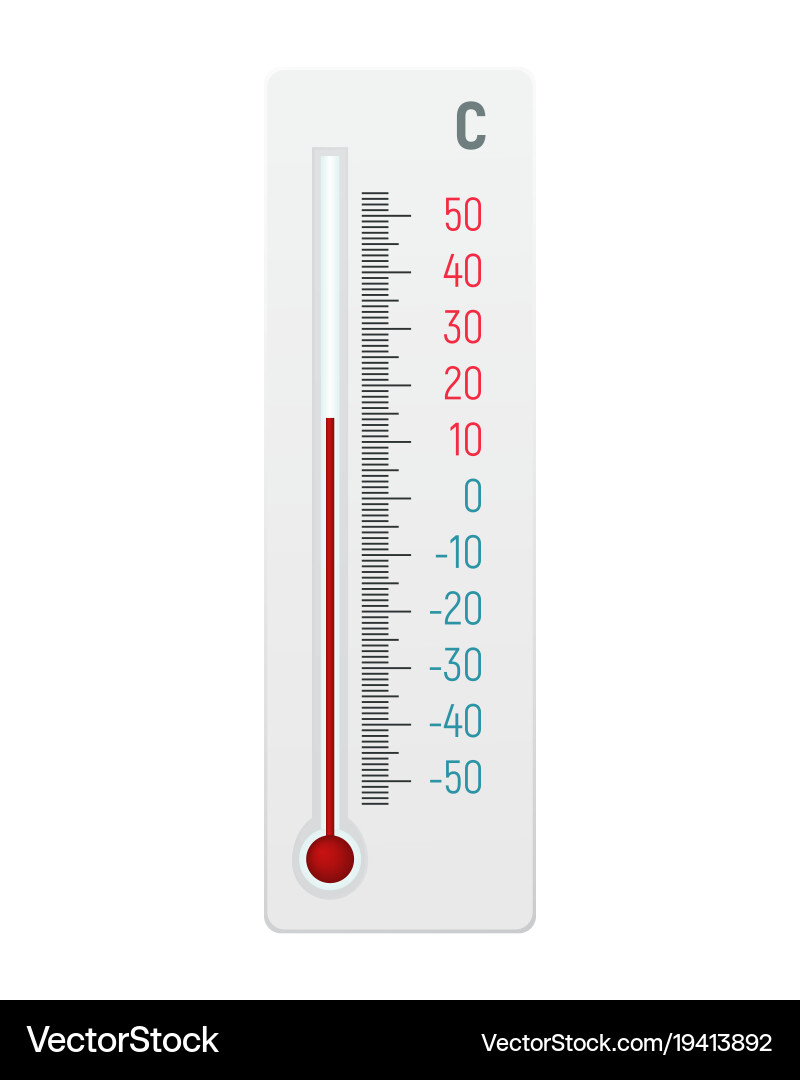 Thermometer in degrees fahrenheit vector image