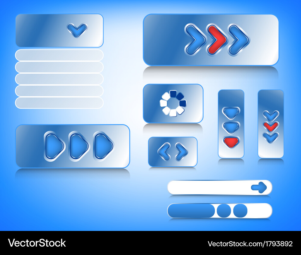 Web design elements vector image