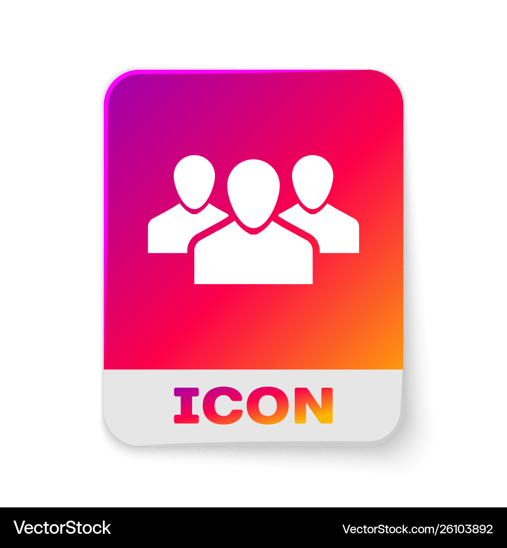 White users group icon isolated on Vector Image