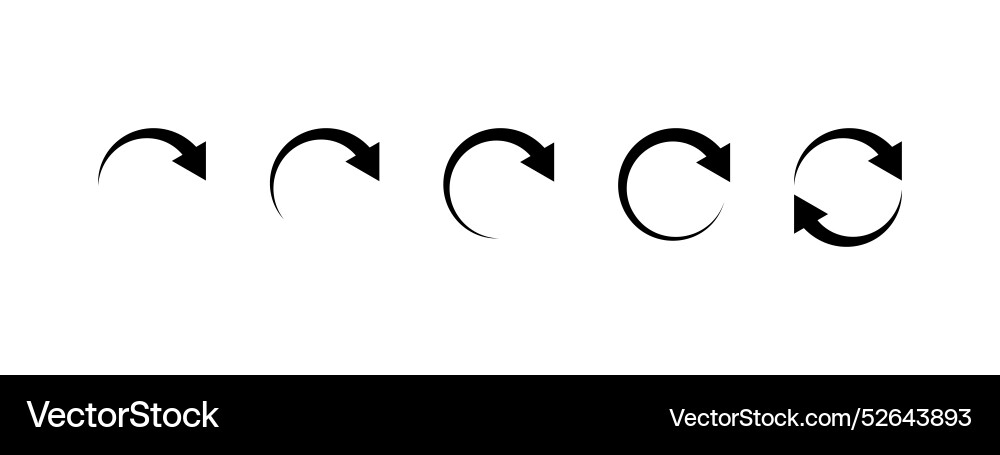 A set of arrows pointing in different directions vector image