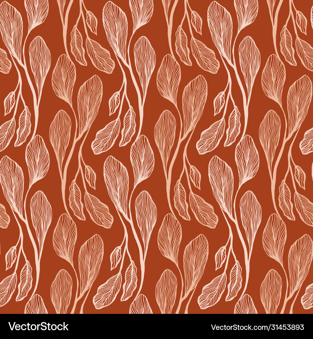 Abstract botanical seamless pattern in light Abstract botanical seamless pattern in light Vector Image