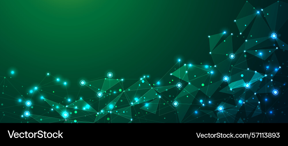 Abstract green triangle mesh network connect Abstract green triangle mesh network connect vector image