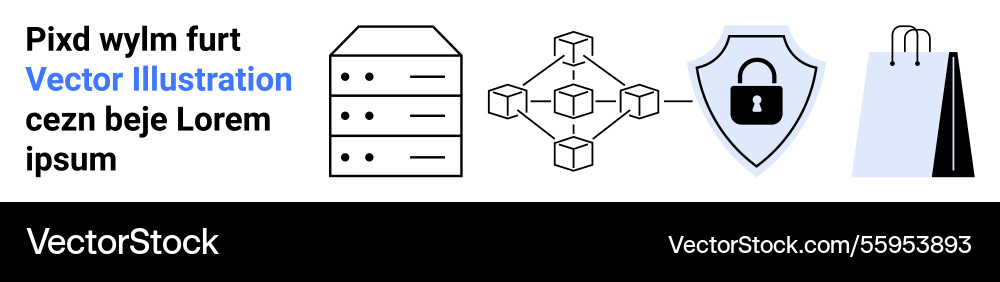 Data storage blockchain network cybersecurity Data storage blockchain network cybersecurity Vector Image