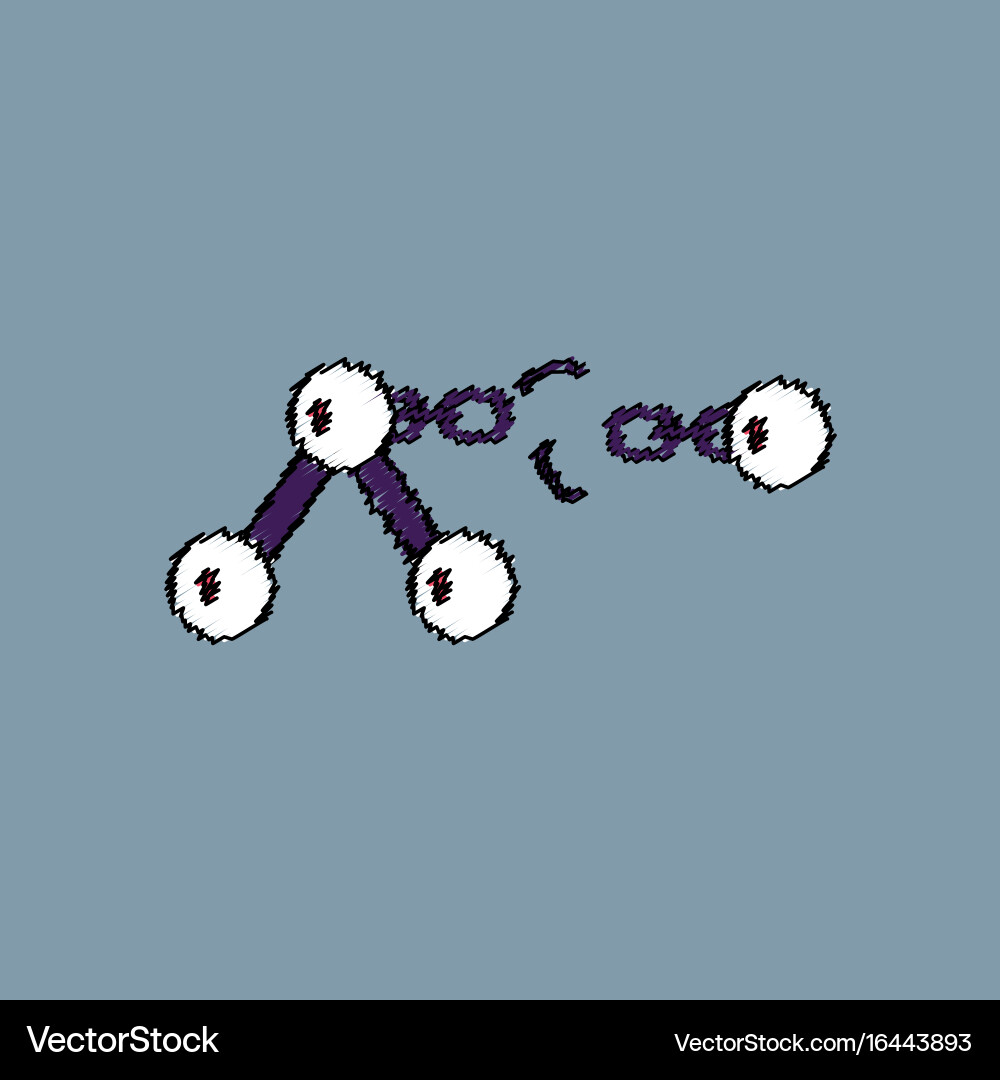 Flat icon design collection atom and broken chain Vector Image