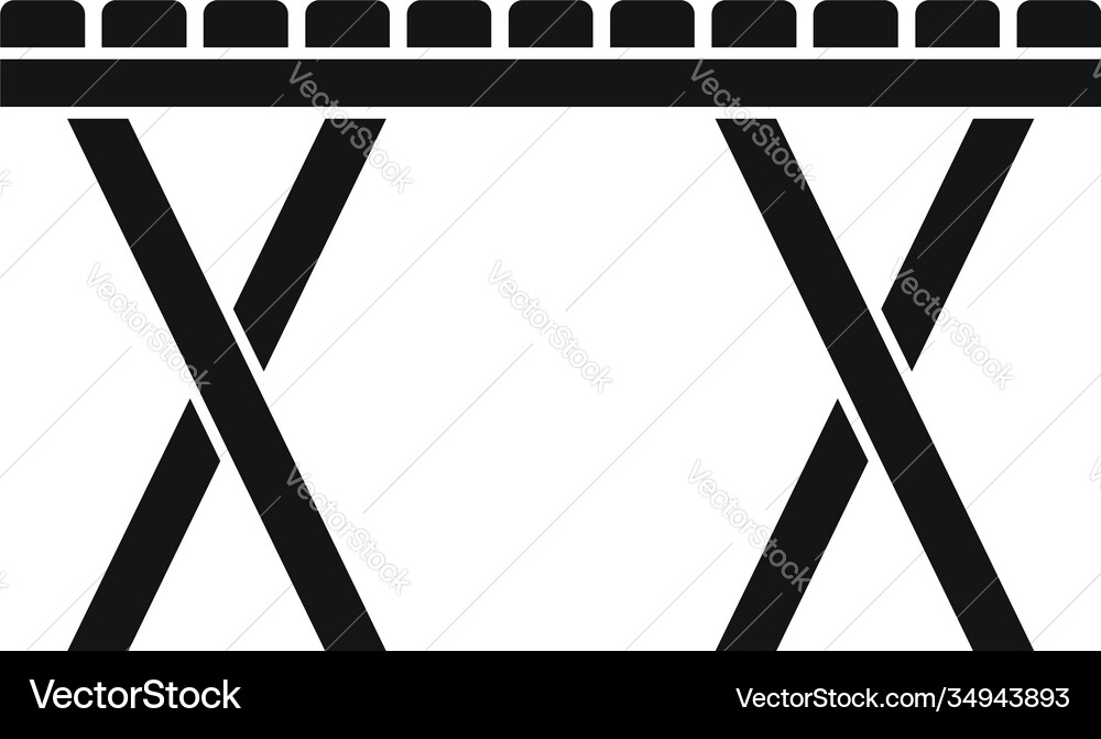 Folding picnic table icon simple style Folding picnic table icon simple style Vector Image