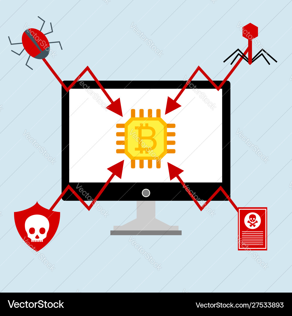 Hacker activity computeralert notification Hacker activity computeralert notification vector image
