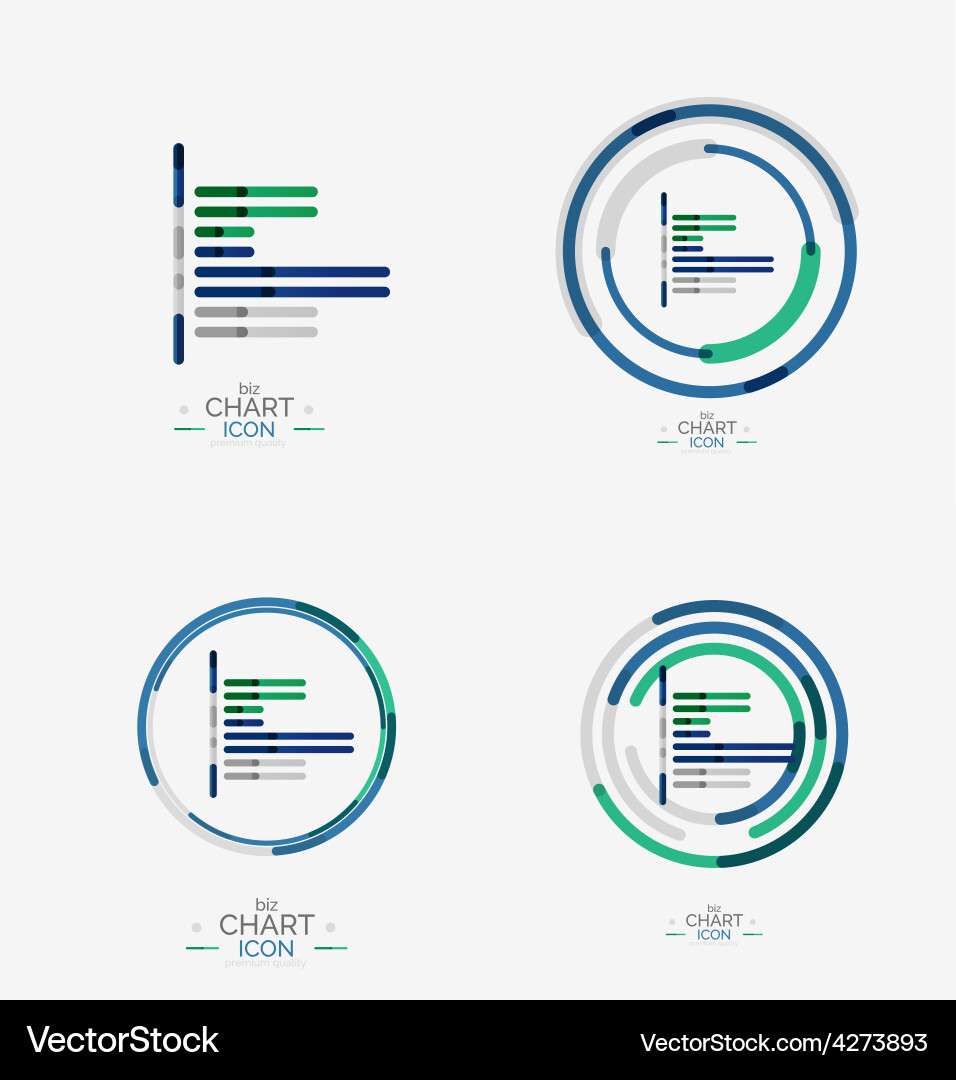 Line graph chart icon Vector Image