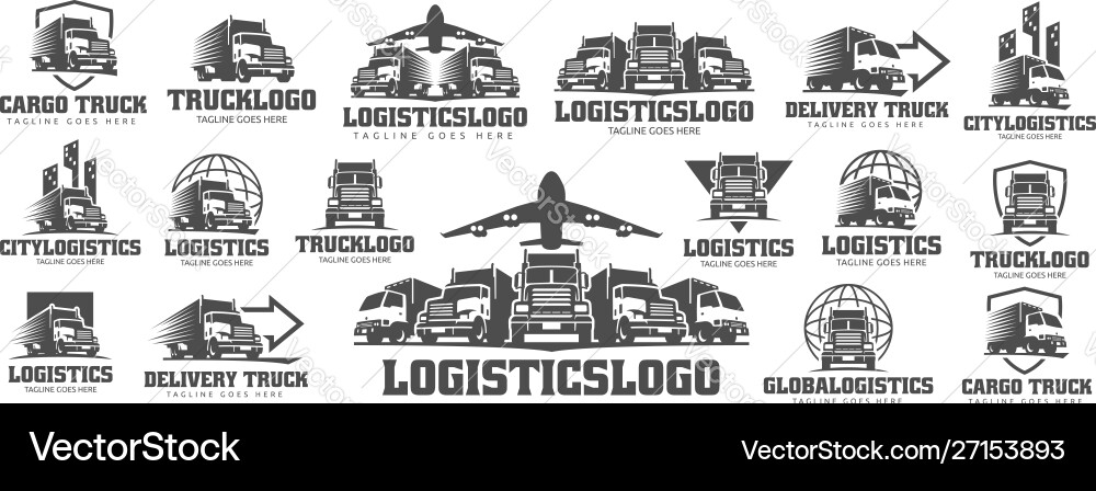 LKW-Logo-Vorlage perfekt für die Ladungslieferung LKW-Logo-Vorlage perfekt für die Ladungslieferung vektorbild