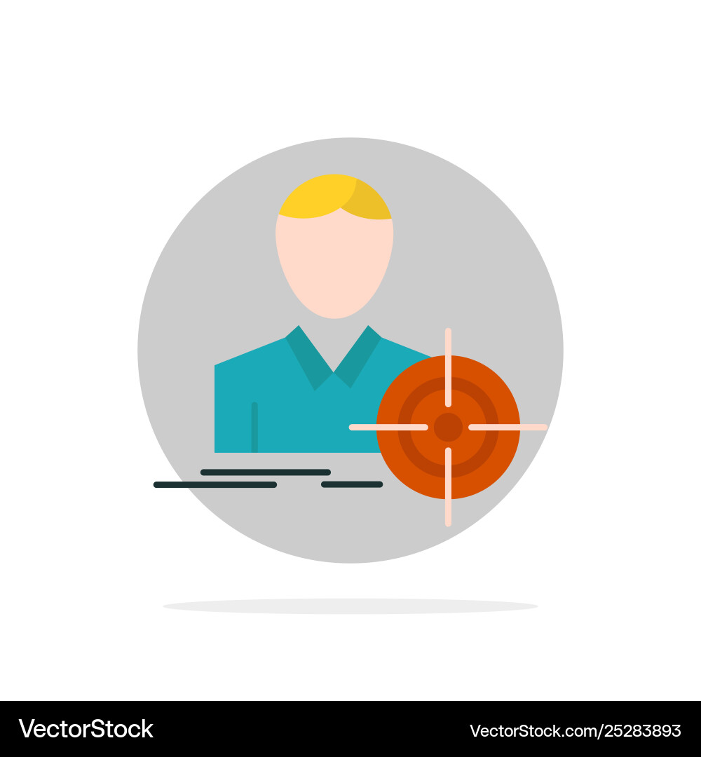 Man focus target goal abstract circle background Vector Image