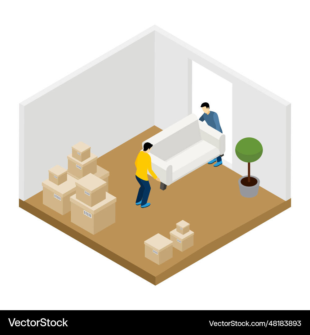 Moving in and out Vector Image
