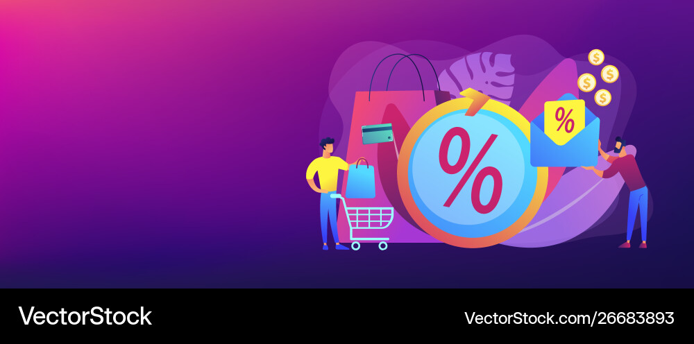 Rebate program concept banner header Rebate program concept banner header vector image