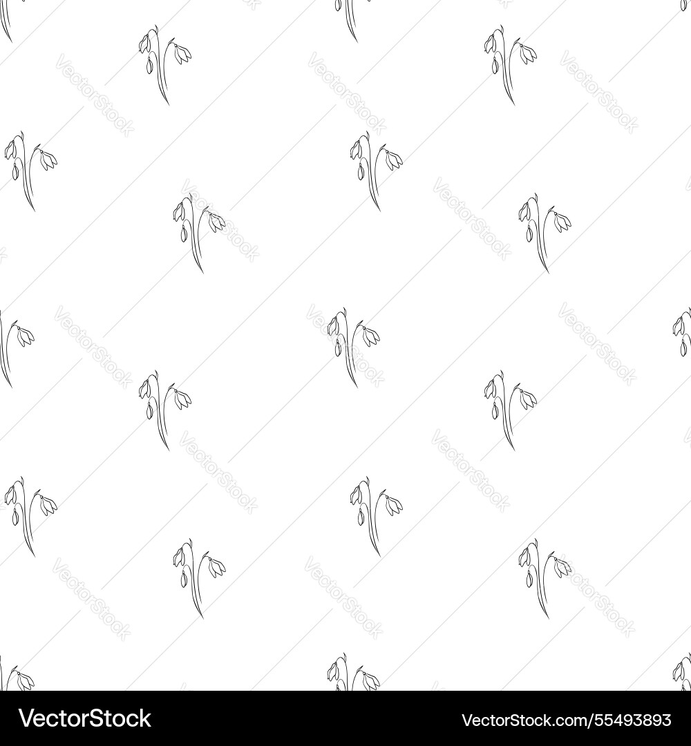 Spring first flower seamless pattern Vector Image